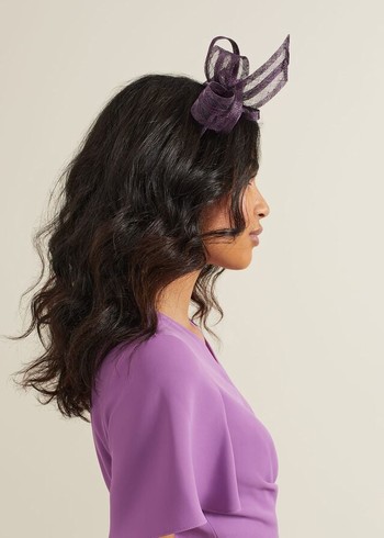 Phase Eight Twist Bow Hats Purple USA | 8391405-XU